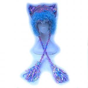 Pink Rainbow Kitty cat themed hat