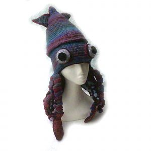 Sid the Squid, crochet hat and luggage