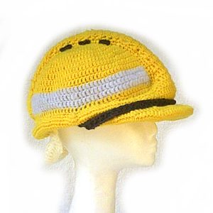 Liddell WORKS Project yellow hard hat in crochet